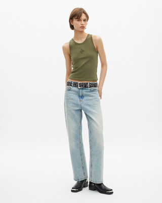 Tank top with khaki crest