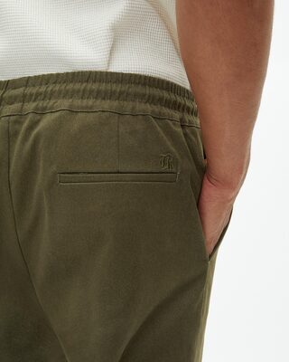 Straight khaki cotton pants