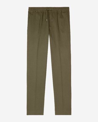 Straight khaki cotton pants