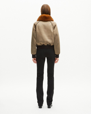 Khaki satin jacket