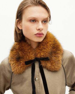 Khaki satin jacket