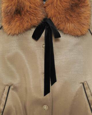Khaki satin jacket