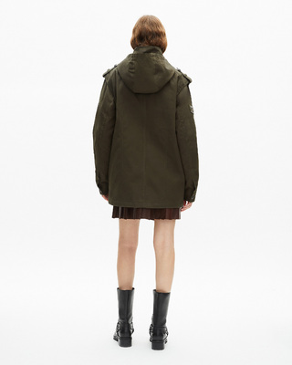 Khaki hooded parka