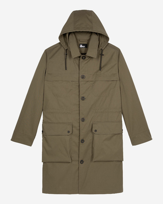 Khaki hooded parka