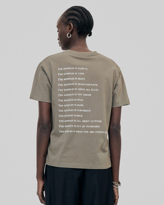 'What Is' Khaki T-shirt