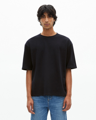Mixed large plain navy blue T-shirt