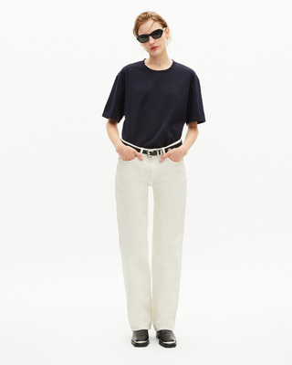 Mixed plain T-shirt navy blue