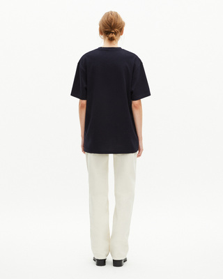 Mixed plain T-shirt navy blue