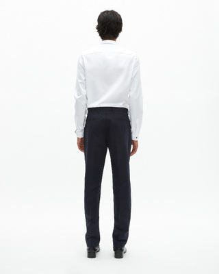 Navy blue straight suit pants