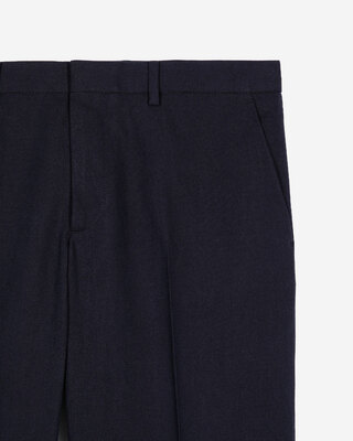 Navy blue straight suit pants