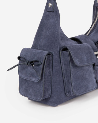 Amelia bag in navy suede