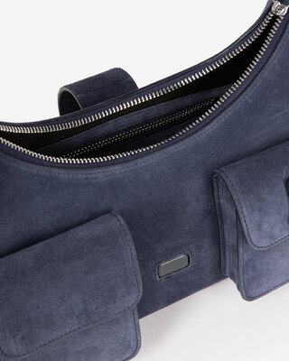Amelia bag in navy suede