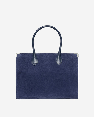 Ming L tote bag in navy suede