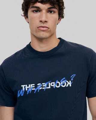 What is blue t-shirt