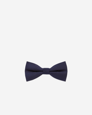 Black and navy silk bow tie