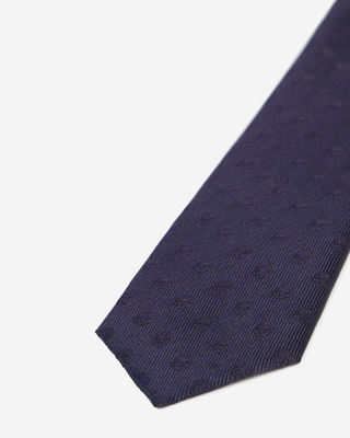 Navy blue silk tie