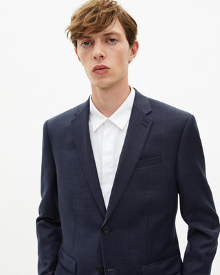 Navy wool suit jacket
