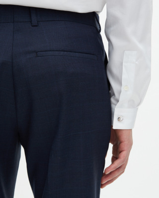 Slim-fit suit pants in navy wool