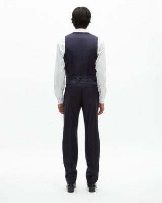 Navy blue wool suit vest