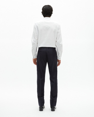 Slim-fit suit pants in navy wool