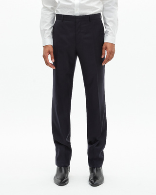Slim-fit suit pants in navy wool