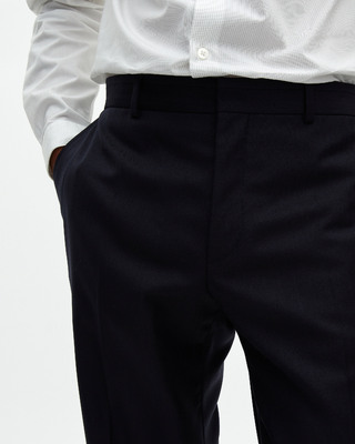Slim-fit suit pants in navy wool