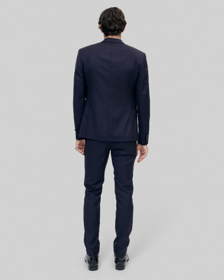 Straight-cut suit jacket in blue wool