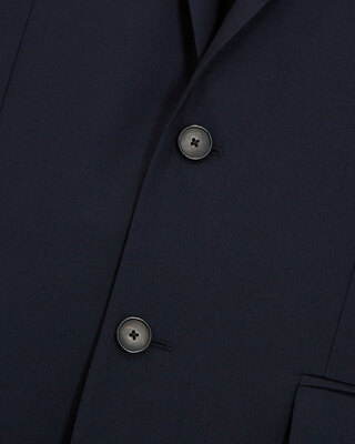 Straight-cut suit jacket in blue wool