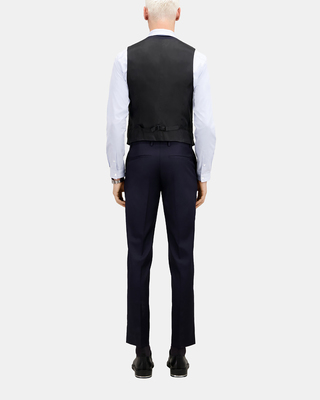 Navy blue wool suit vest