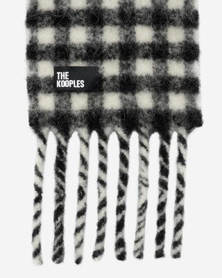 XXL black and white checked scarf