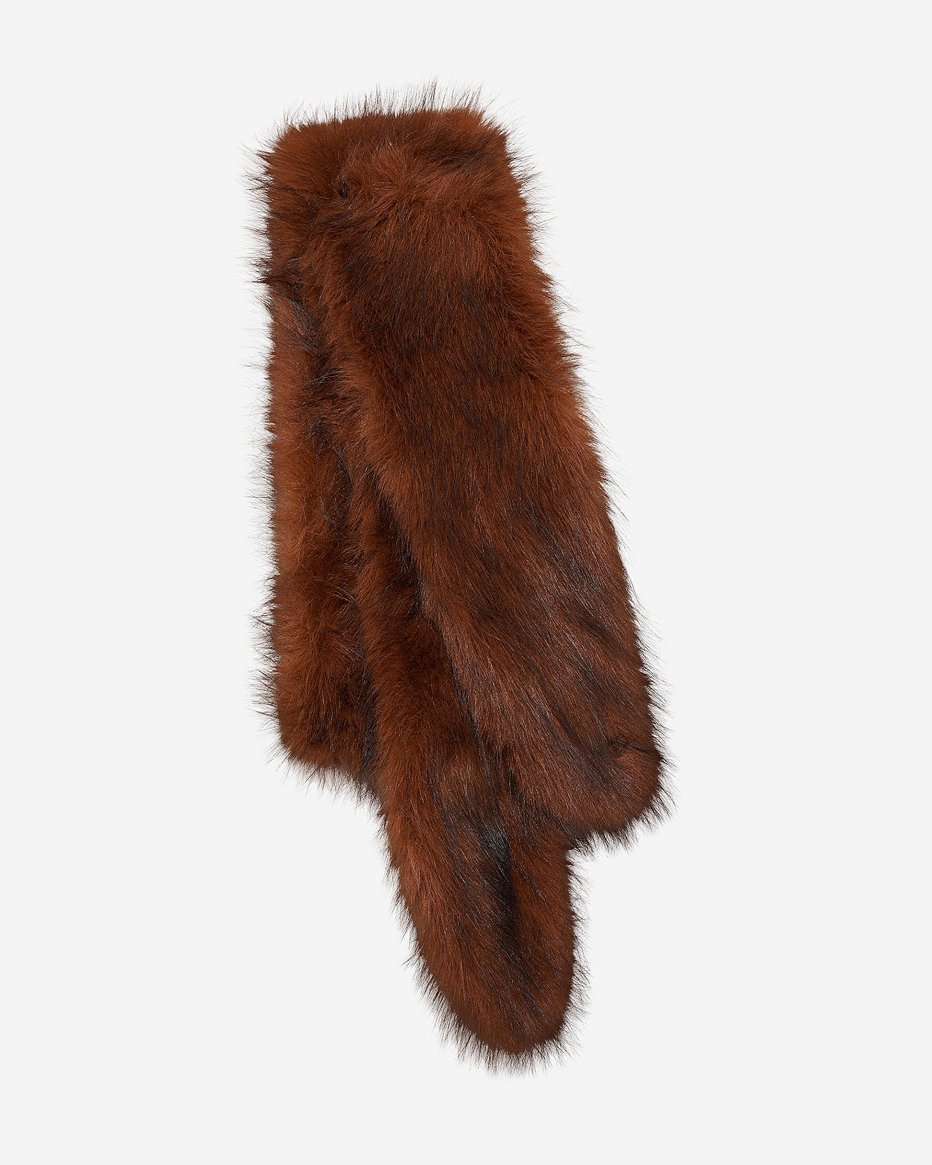 Brown fur collar