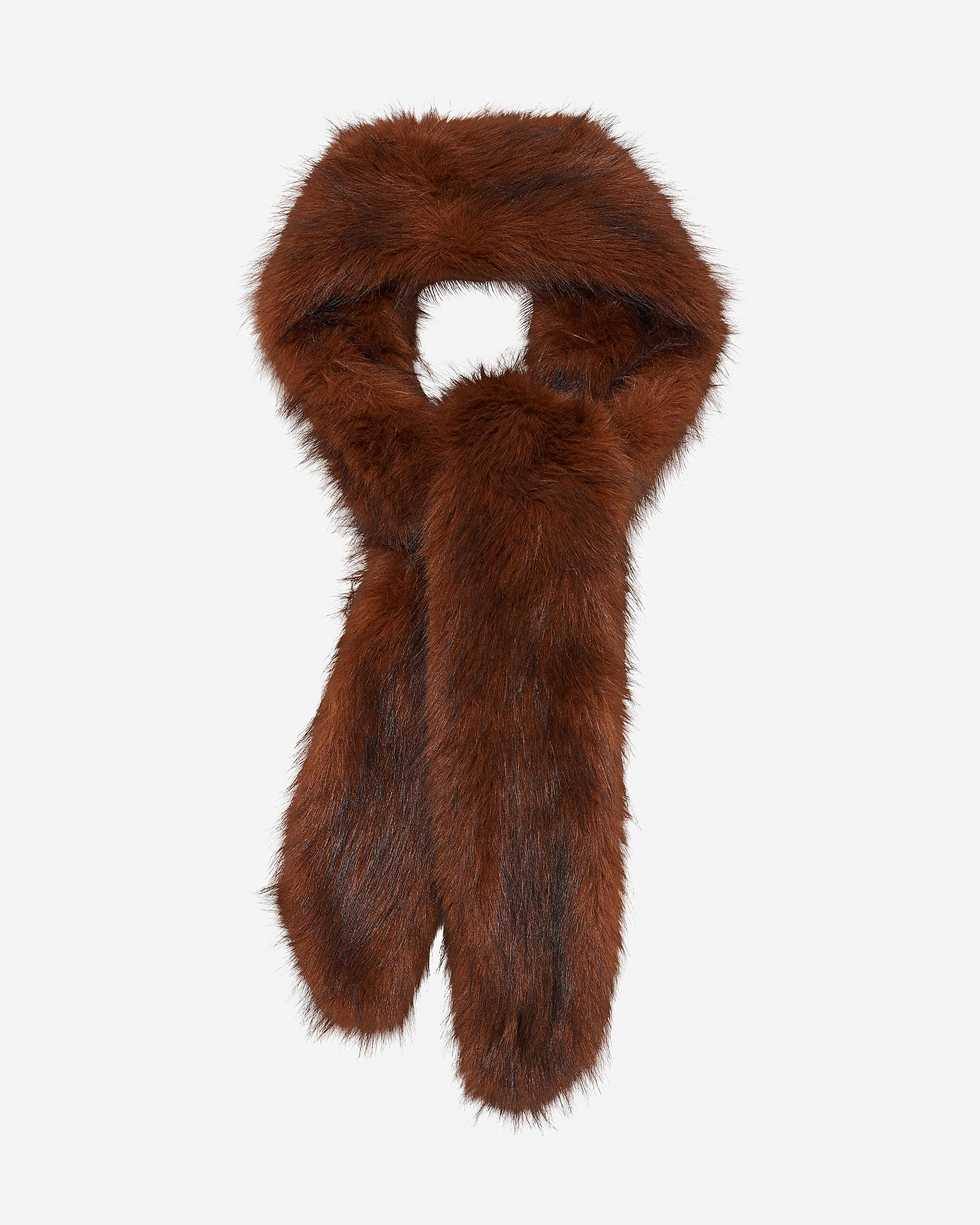 Brown fur collar