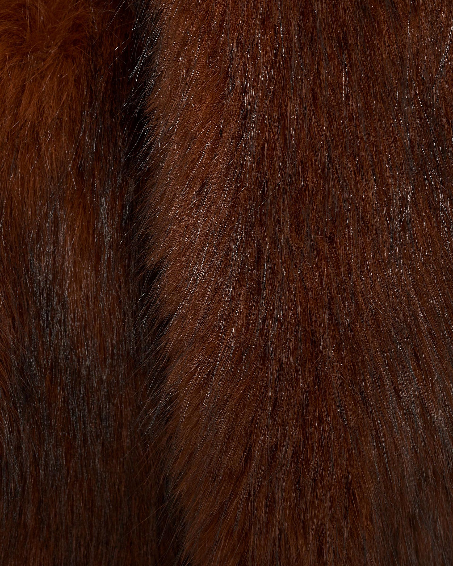 Brown fur collar
