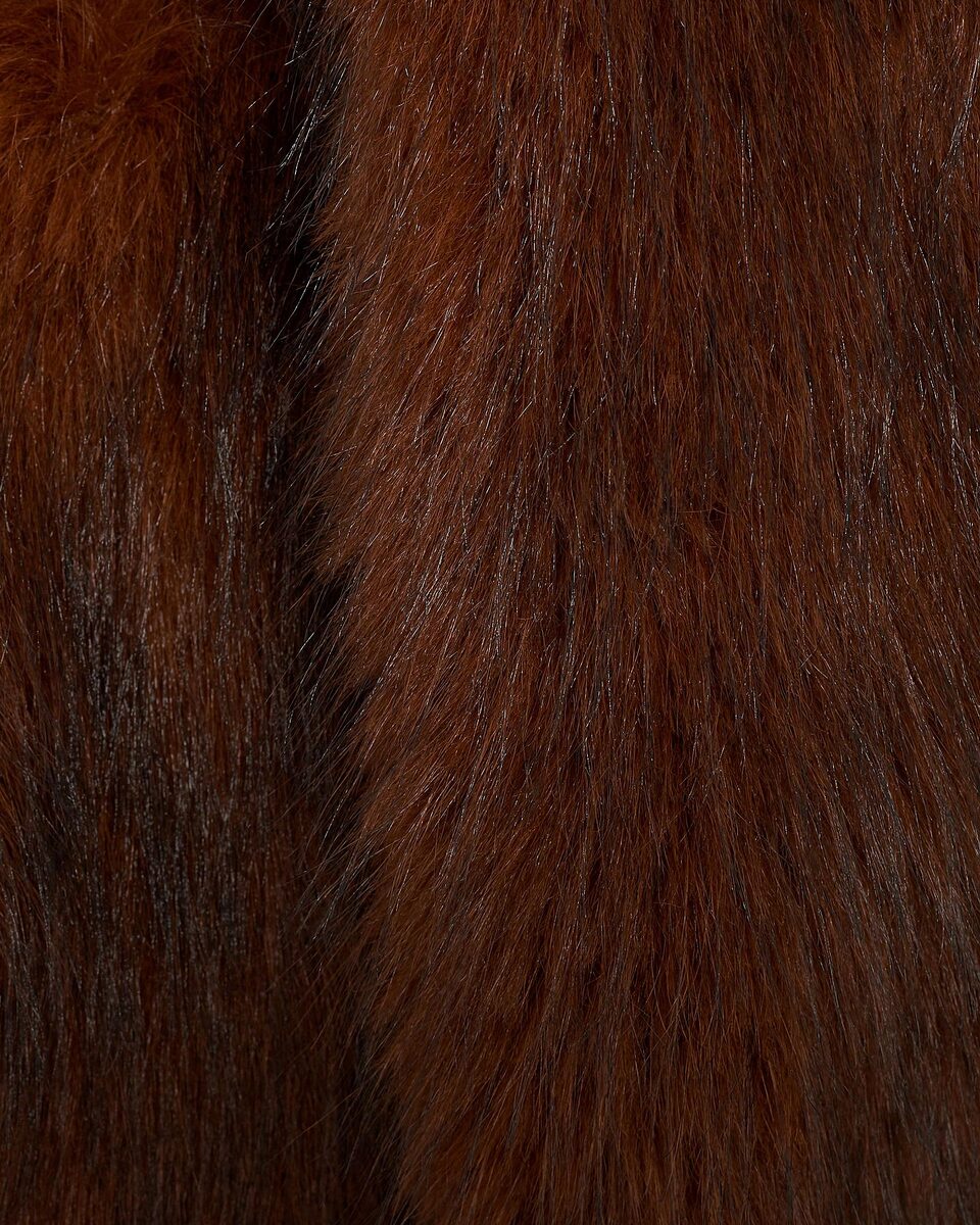 Brown fur collar
