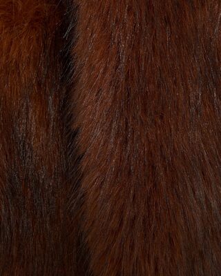 Brown fur collar