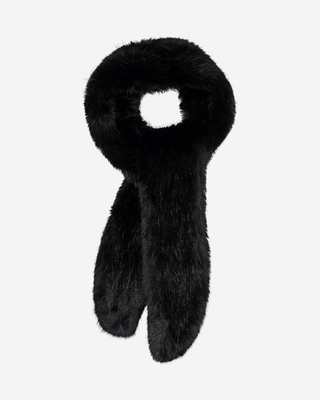 Black fur collar