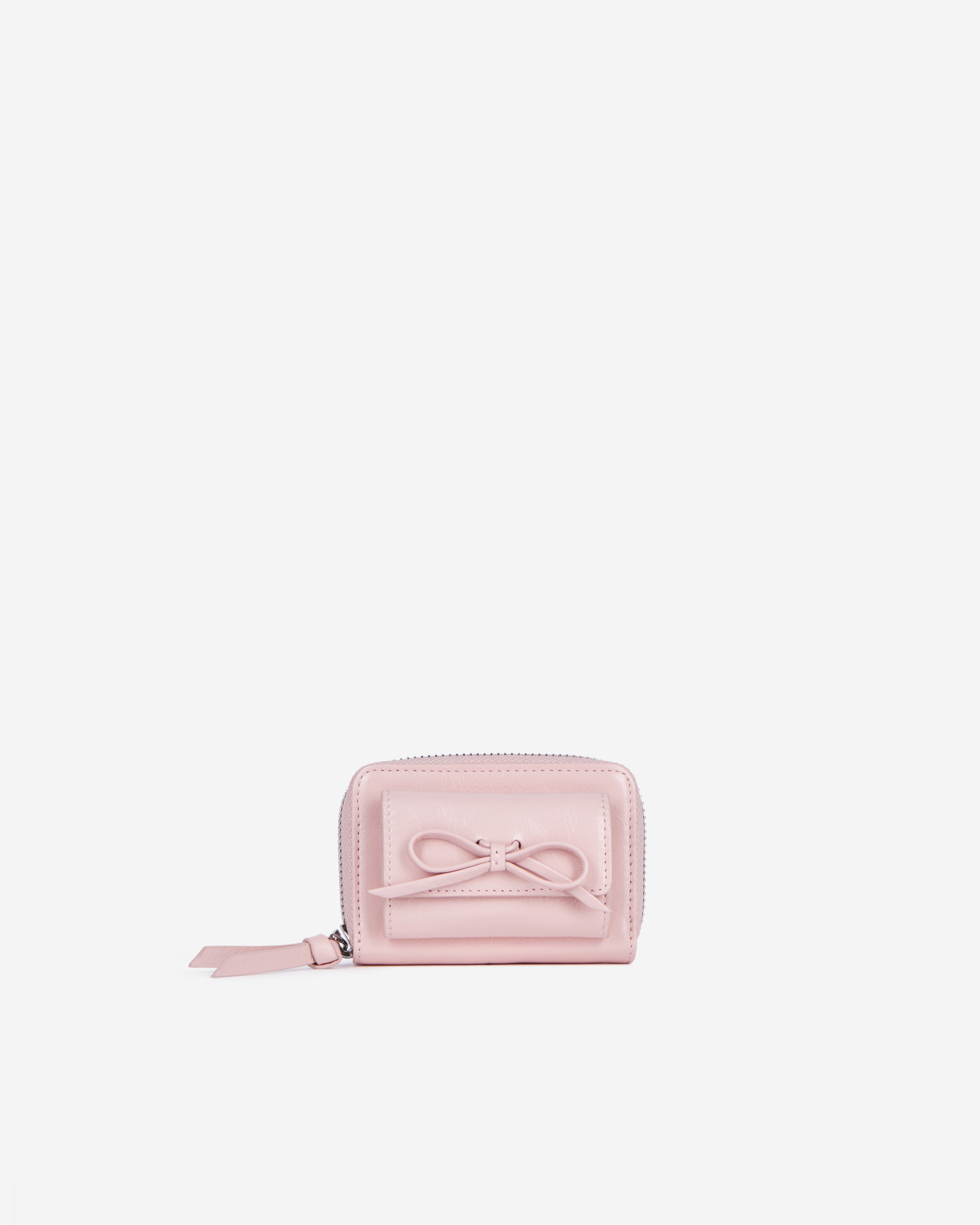 Amelia pink leather coin purse
