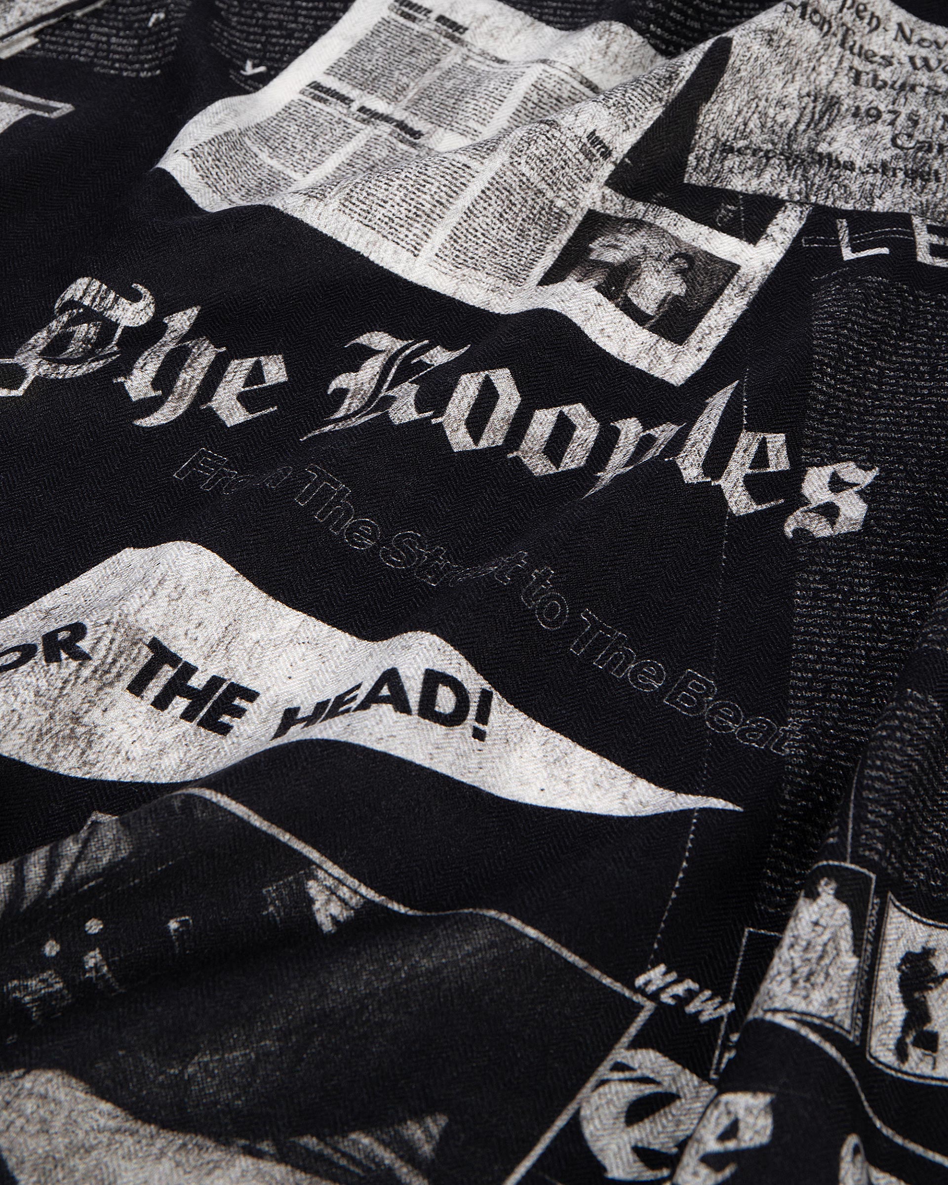 Printed wool and silk scarf