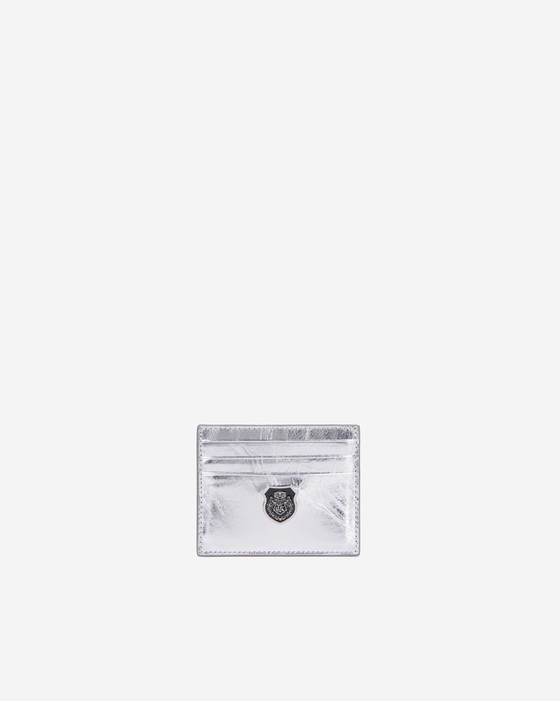 Blason silver leather card case