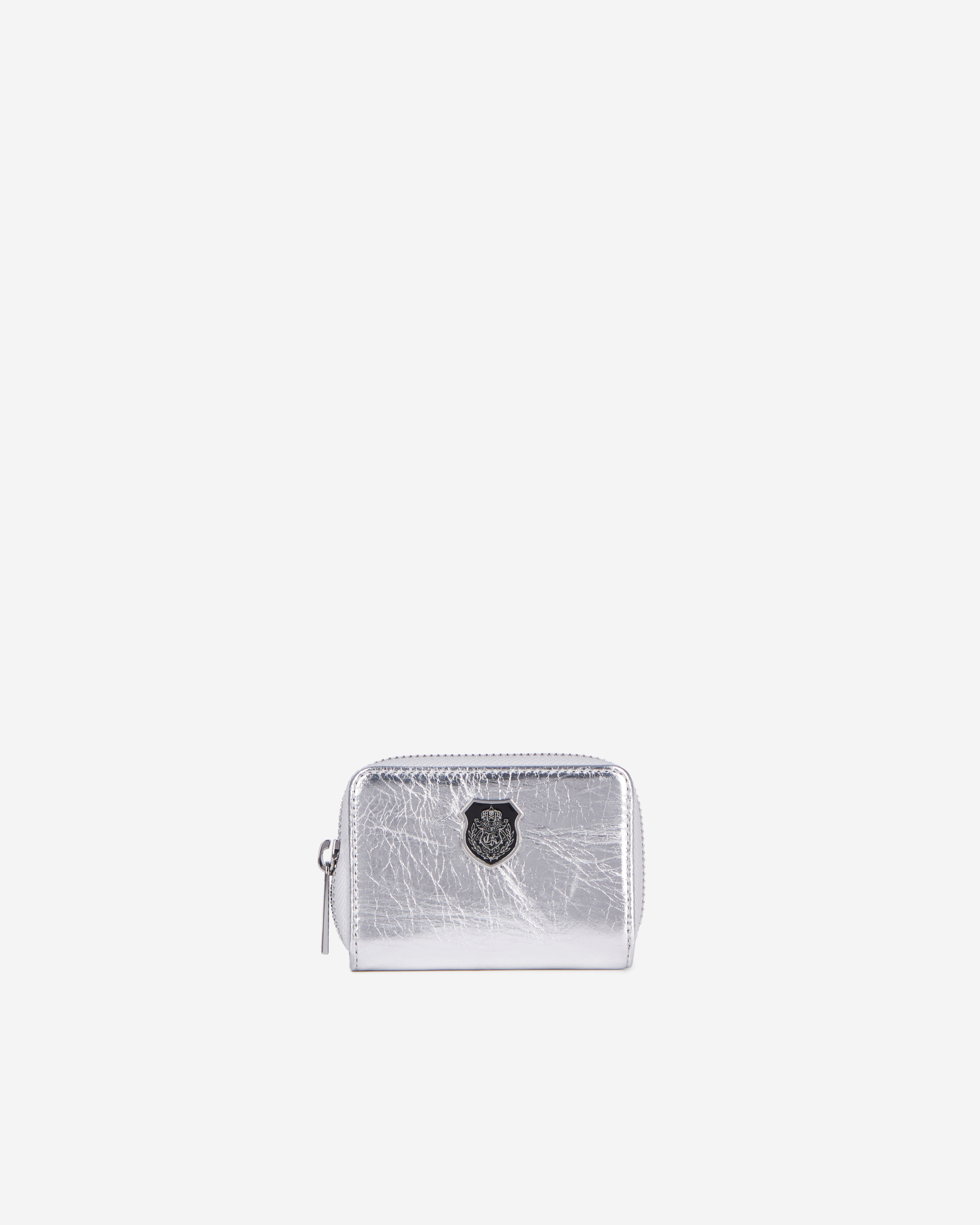 Blason silver leather coin purse