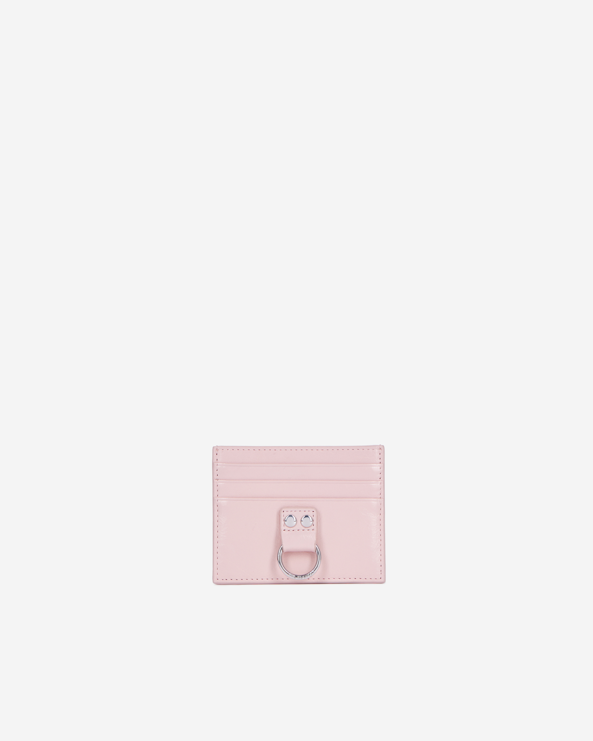 Amelia pink leather card case