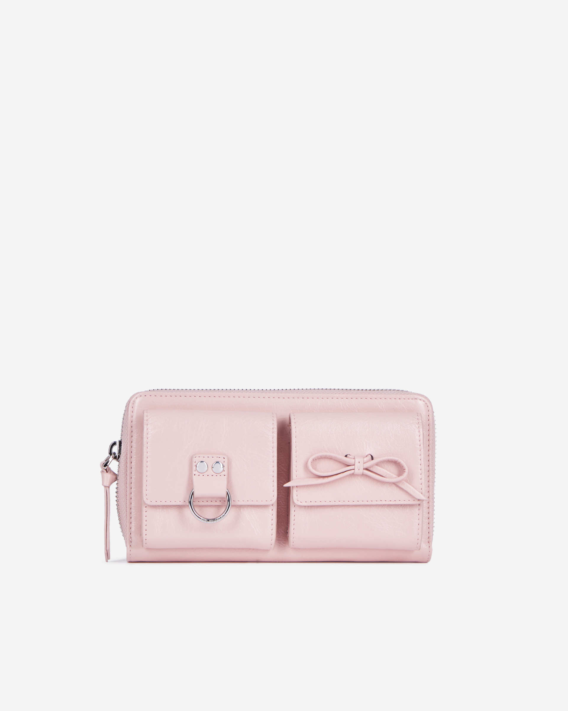 Amelia pink leather wallet