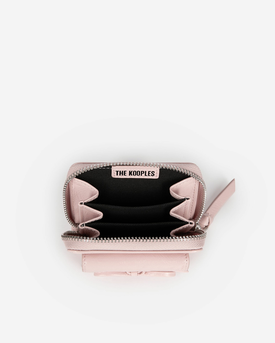 Amelia pink leather coin purse