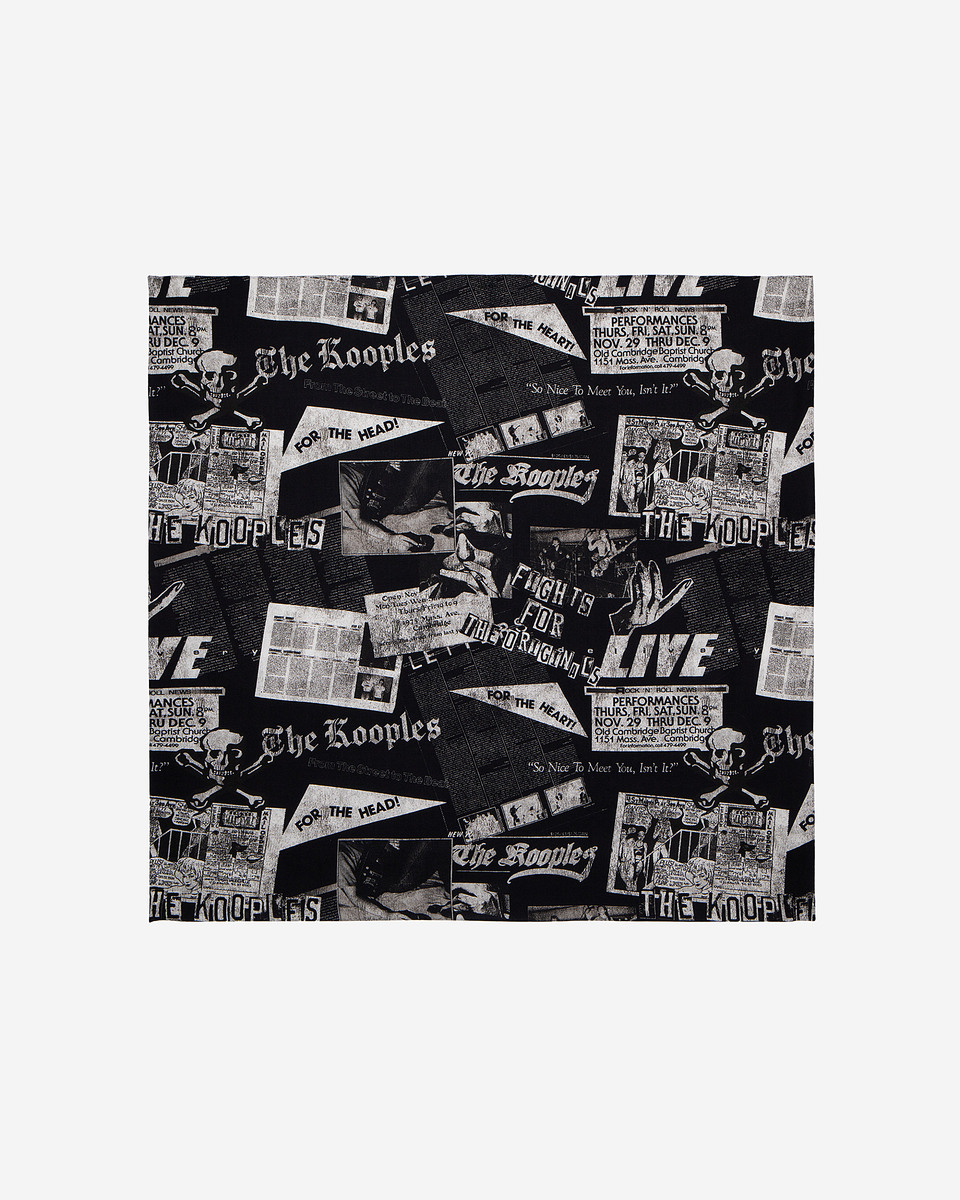 Printed wool and silk scarf