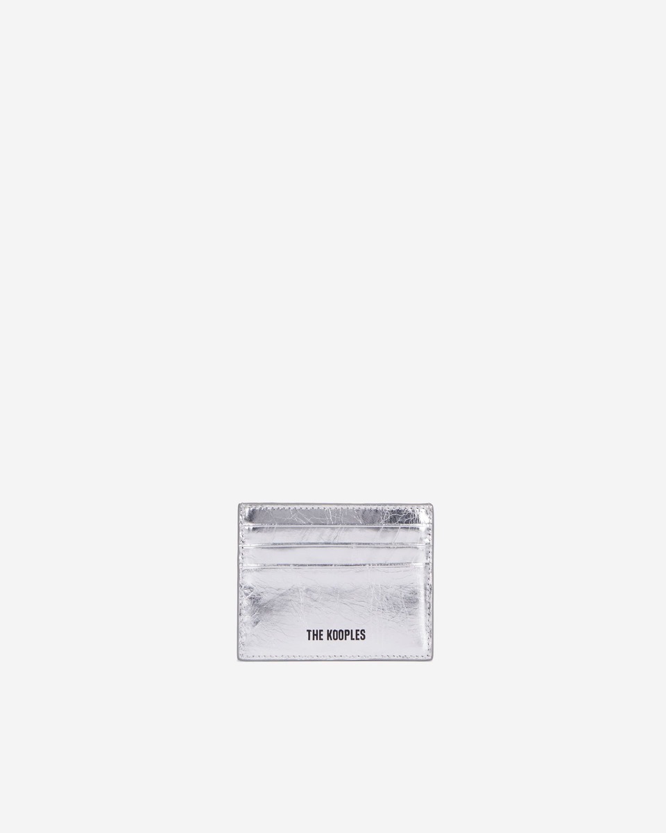 Blason silver leather card case