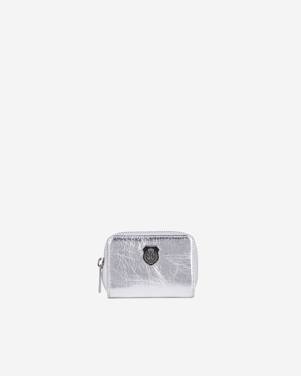 Blason silver leather coin purse