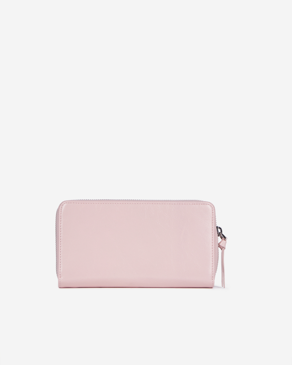 Amelia pink leather wallet