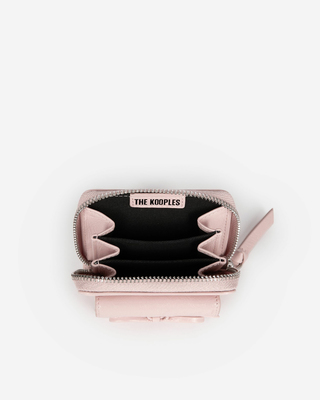 Amelia pink leather coin purse