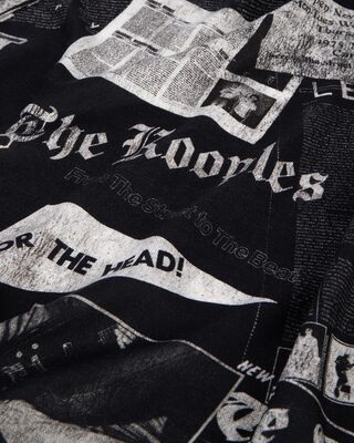 Printed wool and silk scarf