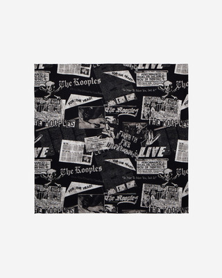 Printed wool and silk scarf